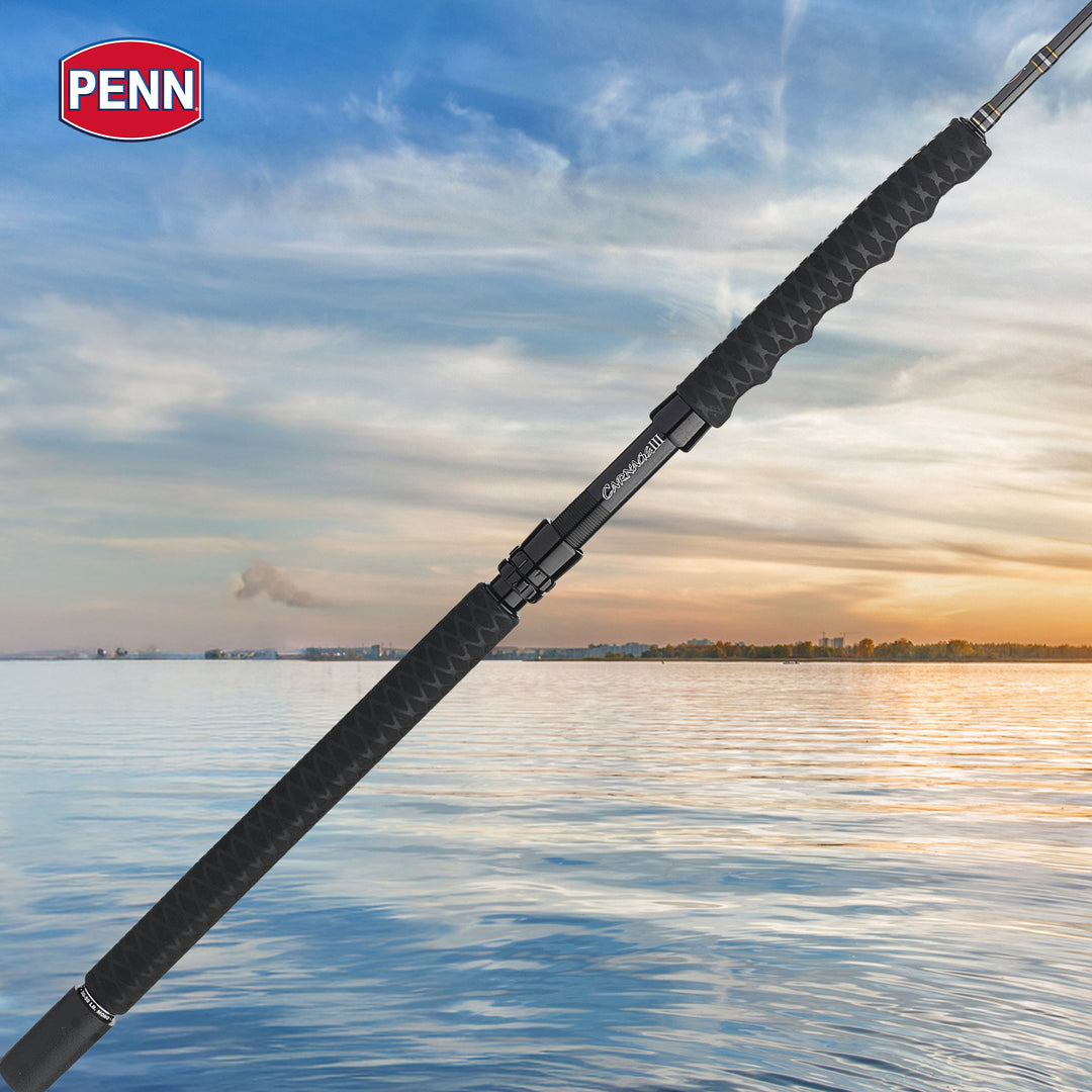 Penn Carnage III Boat Conventional Spinning Fishing Rod 7’, up to 50 Lbs, Black - VMInnovations