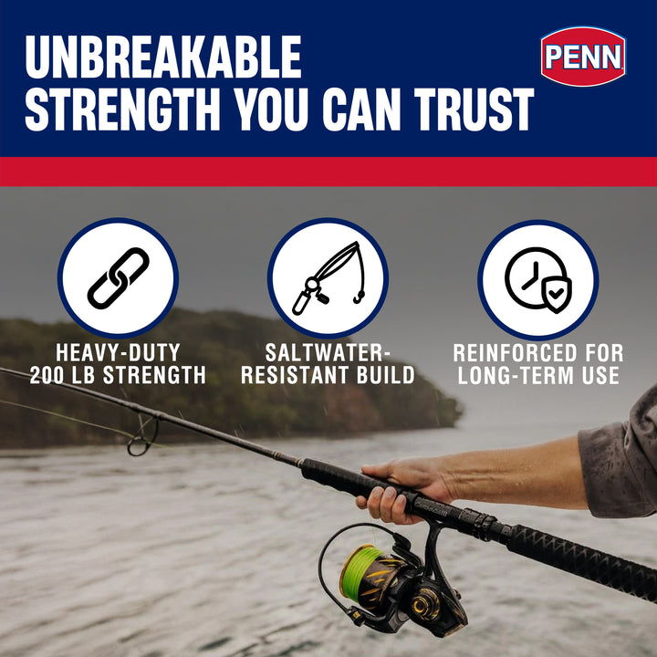 Penn Carnage III Jig Conventional Spinning Fishing Rod 6’, up to 200 Lbs, Black - VMInnovations