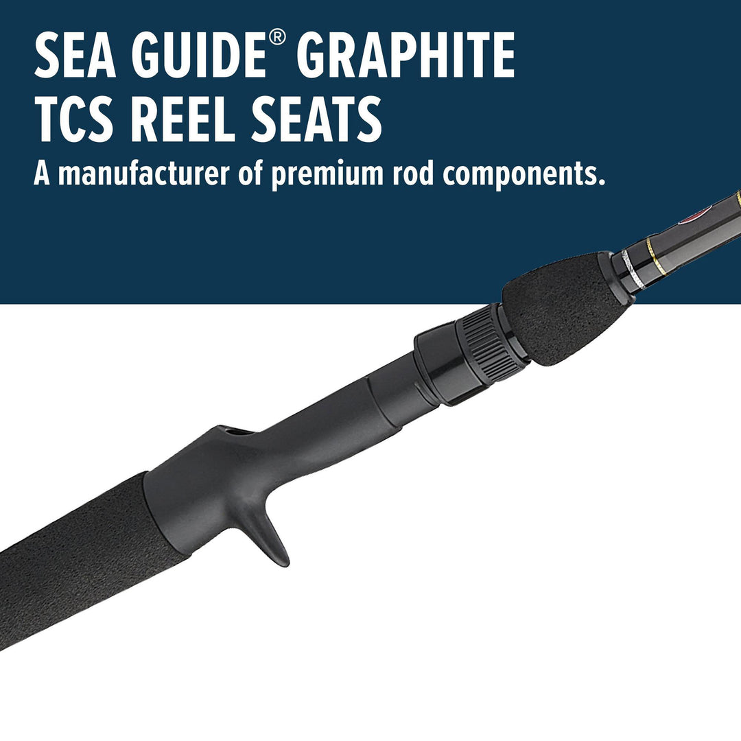 Penn Carnage III Inshore Casting Fishing Rod, 7 Feet, Loads up to 17 Lbs, Black