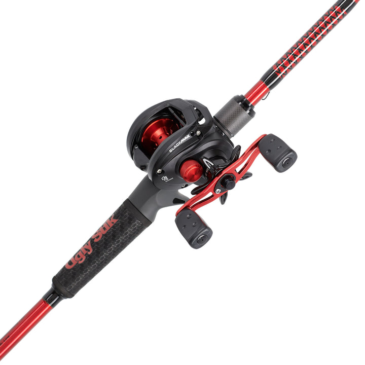 Ugly Stik Carbon Low Profile Baitcast Reel & Rod Combo, Left-Handed Orientation