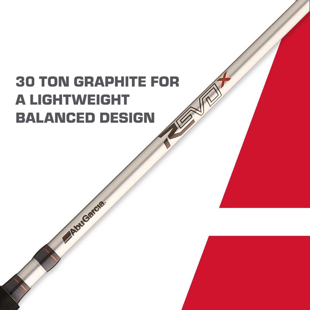 Abu Garcia Revo X Baitcast Reel and Fishing Rod Combo, Right-Handed (Open Box)