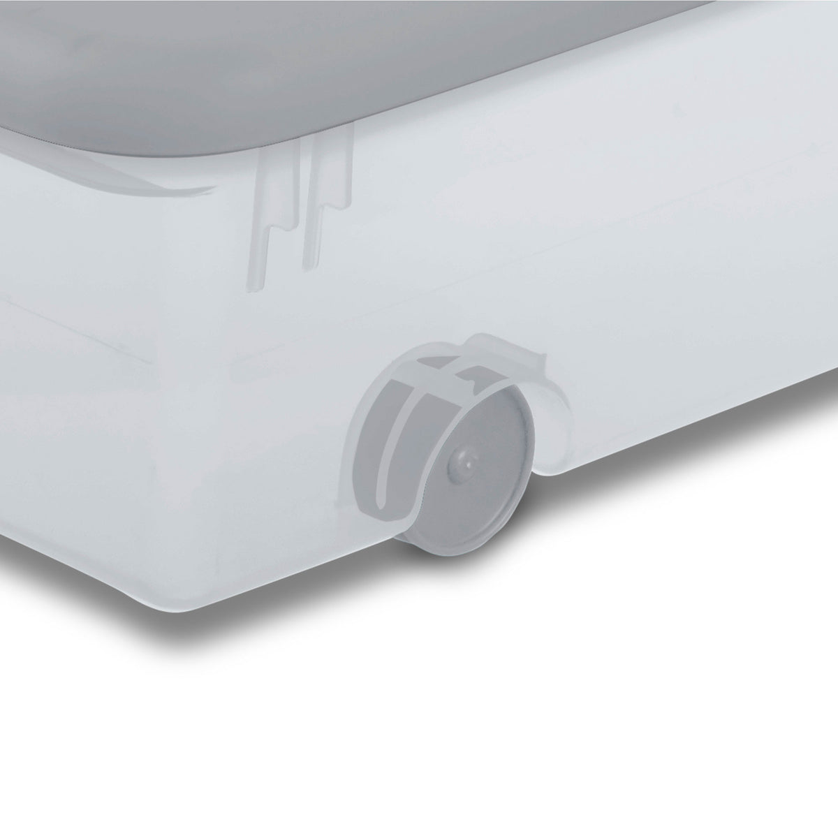 Sterilite 56 Qt Wheeled Under Bed Storage Container, Plastic Bin, Silver, 8 Pack