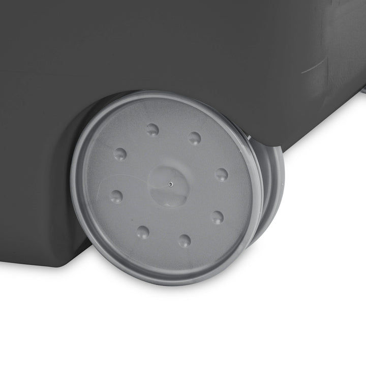 Sterilite Ultra Wheeled Hamper, Laundry Basket w/Lid & Handle, Flat Grey, 3 Pack