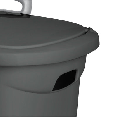 Sterilite Ultra Wheeled Hamper, Laundry Basket w/Lid & Handle, Flat Grey, 3 Pack - VMInnovations