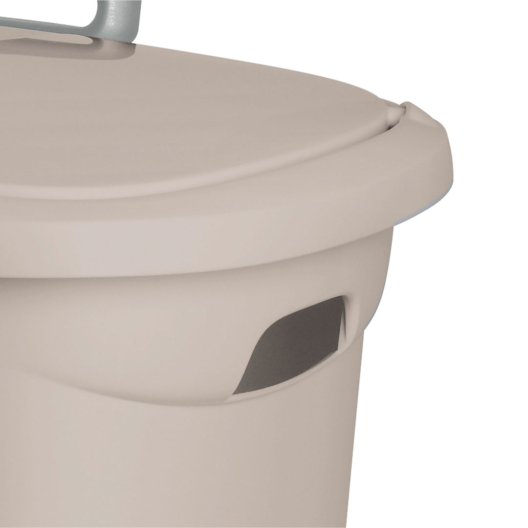 Sterilite Ultra Wheeled Hamper, Laundry Basket with Lid and Handle, Grey, 3 Pack