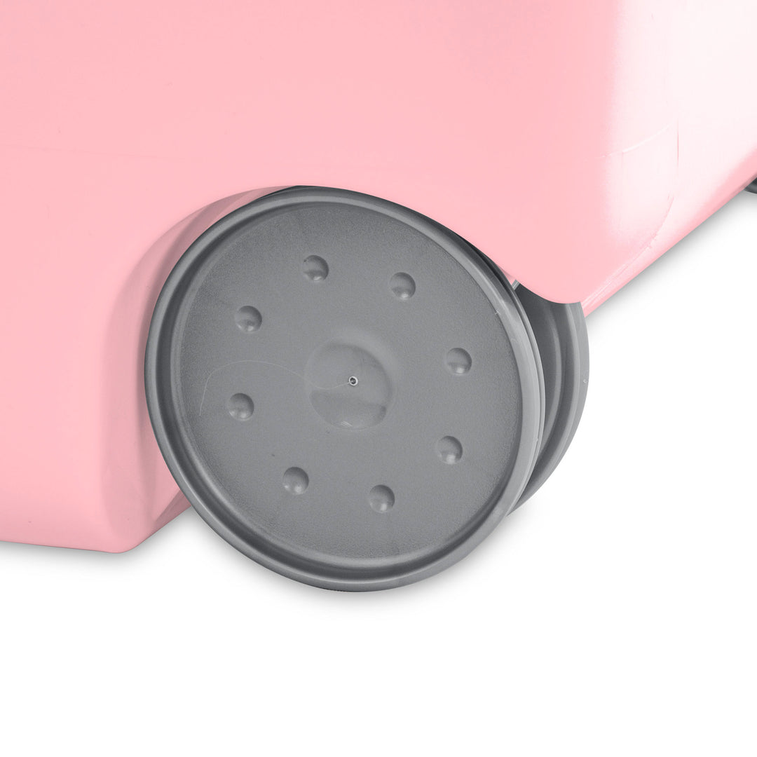 Sterilite Ultra Wheeled Hamper, Laundry Basket w/Lid & Handle,Pink Frost, 3 Pack