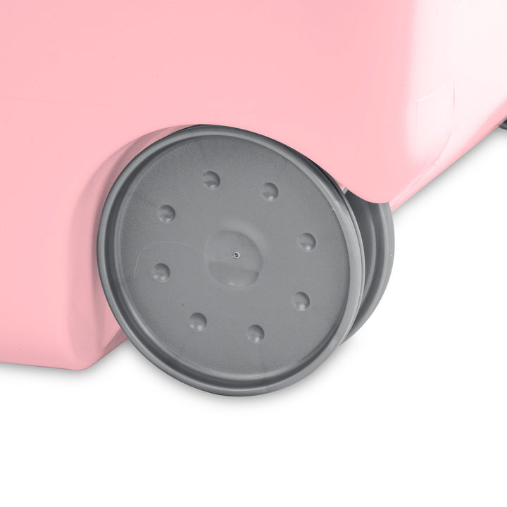 Sterilite Ultra Wheeled Hamper, Laundry Basket w/Lid & Handle,Pink Frost, 3 Pack