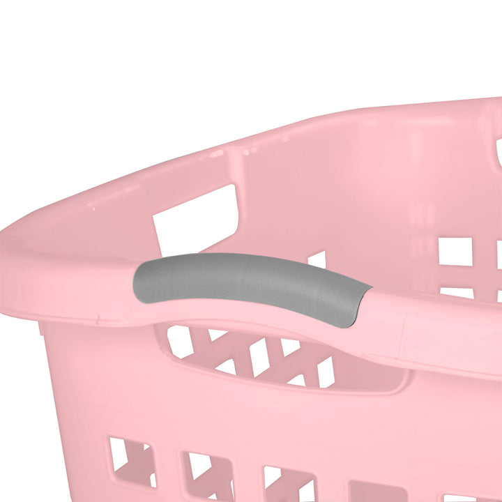 Sterilite Ultra Easy Carry Laundry Basket, 2.1 Bushel, Plastic, Pink, 4 Pack - VMInnovations