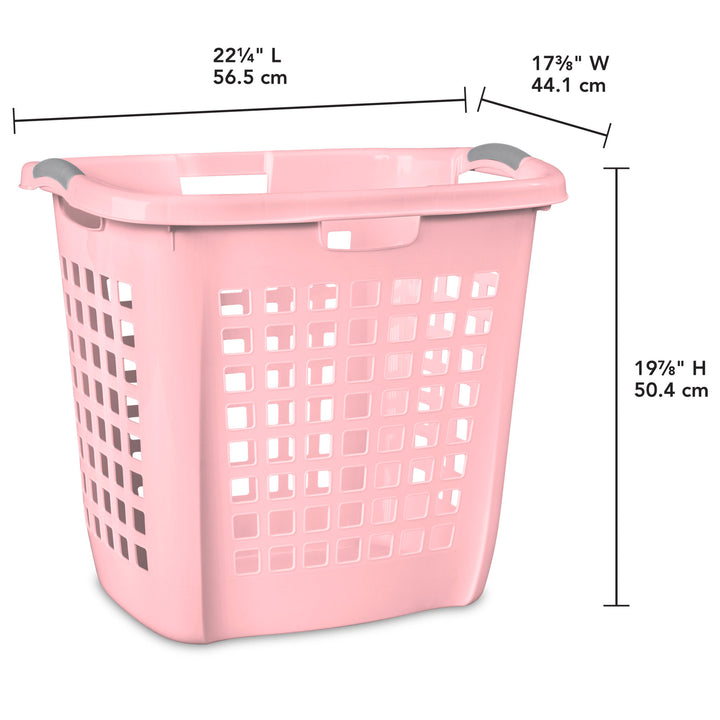 Sterilite Ultra Easy Carry Laundry Basket, 2.1 Bushel, Plastic, Pink, 4 Pack - VMInnovations