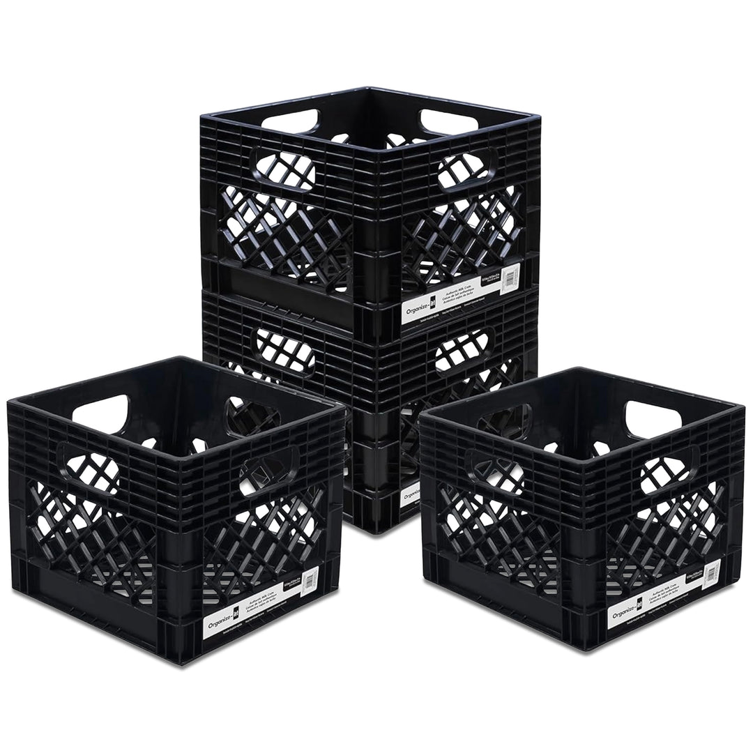 ORGANIZE-IT! Storage Milk Crate, Heavy-Duty Versatile Organizers  (Open Box)