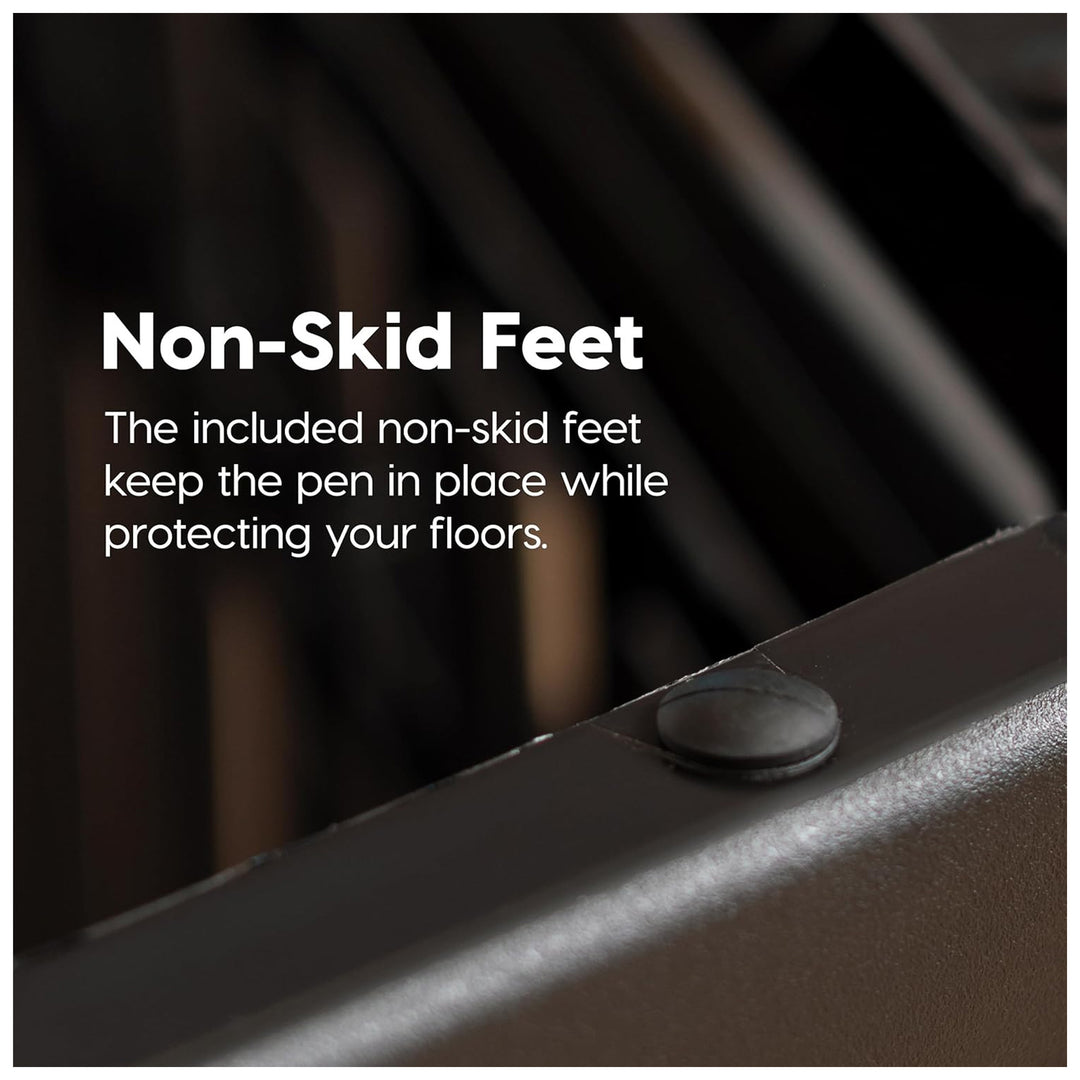 IRIS Pet Playpen, 34.5" Plastic Medium or Large Dog Animal Cage, Blk (Open Box)