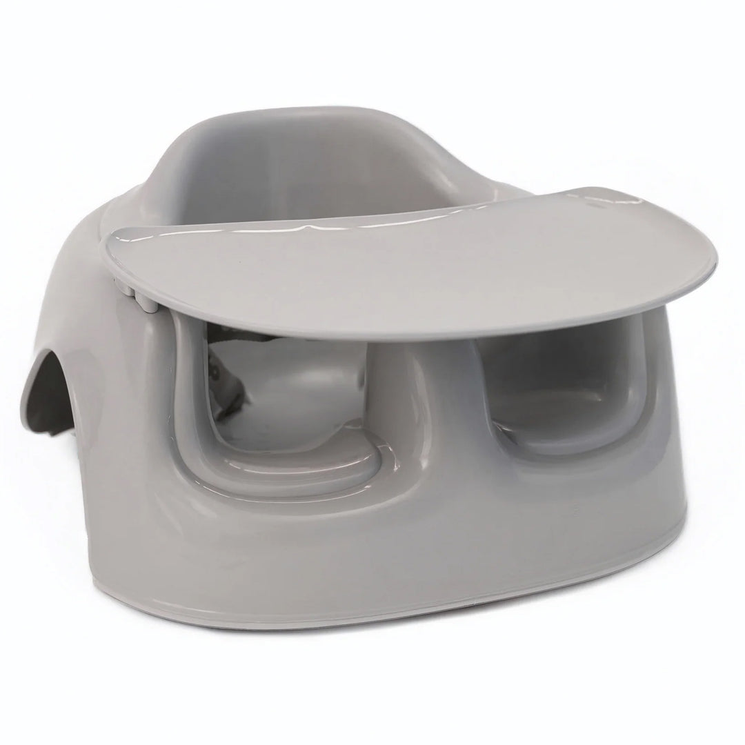 Bumbo Floor Seat Lite, Portable Baby Chair w/ Tray for Eating & Playing, Breige