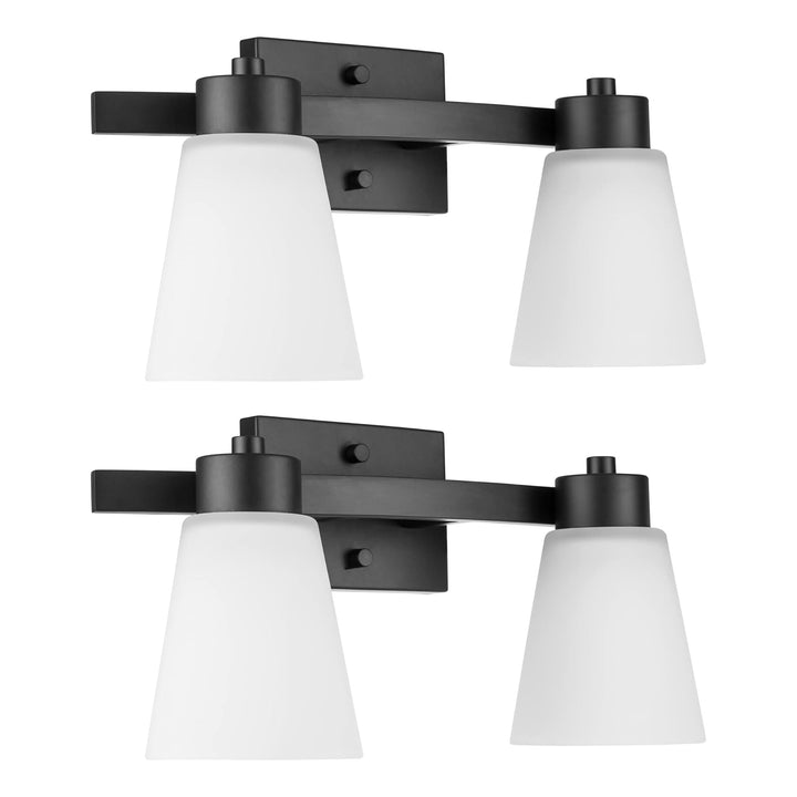 Prominence Home 2 Pack 4 Light Modern Bathroom Vanity Light with Frosted Glass