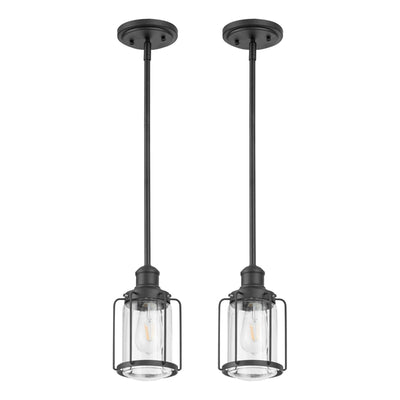 Prominence Home 2 Pack Lincoln Woods Kitchen Island Linear Pendant Bar Light - VMInnovations