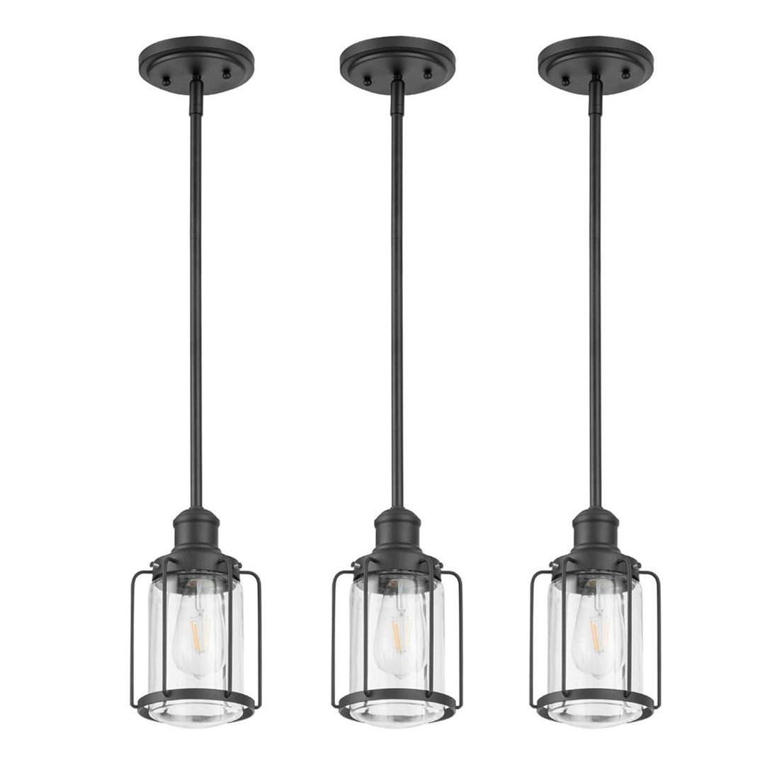 Prominence Home 3 Pack Lincoln Woods Kitchen Island Linear Pendant Bar Light