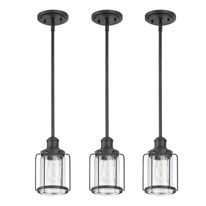 Prominence Home 3 Pack Lincoln Woods Kitchen Island Linear Pendant Bar Light