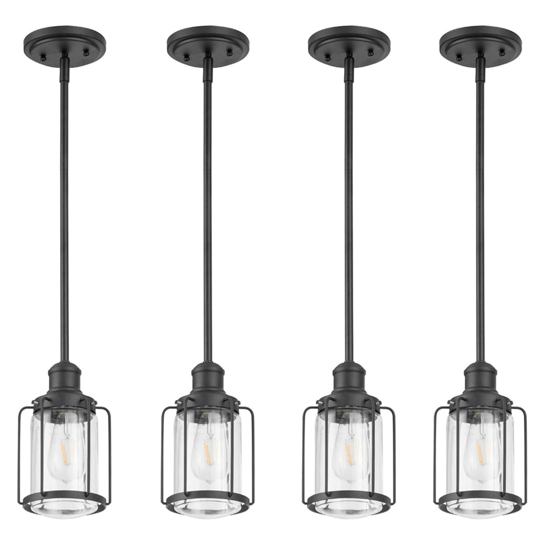 Prominence Home 4 Pack Lincoln Woods Kitchen Island Linear Pendant Bar Light