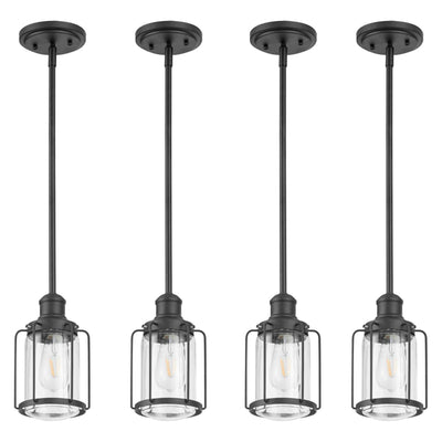 Prominence Home 4 Pack Lincoln Woods Kitchen Island Linear Pendant Bar Light - VMInnovations