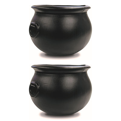 Union Products 55120 12" Witch Cauldron Spooky Halloween Decor, Black, 2 Pack - VMInnovations