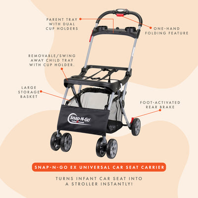 Baby Trend Snap N Go EX Universal Infant Car Seat Carrier Frame (Open Box) - VMInnovations
