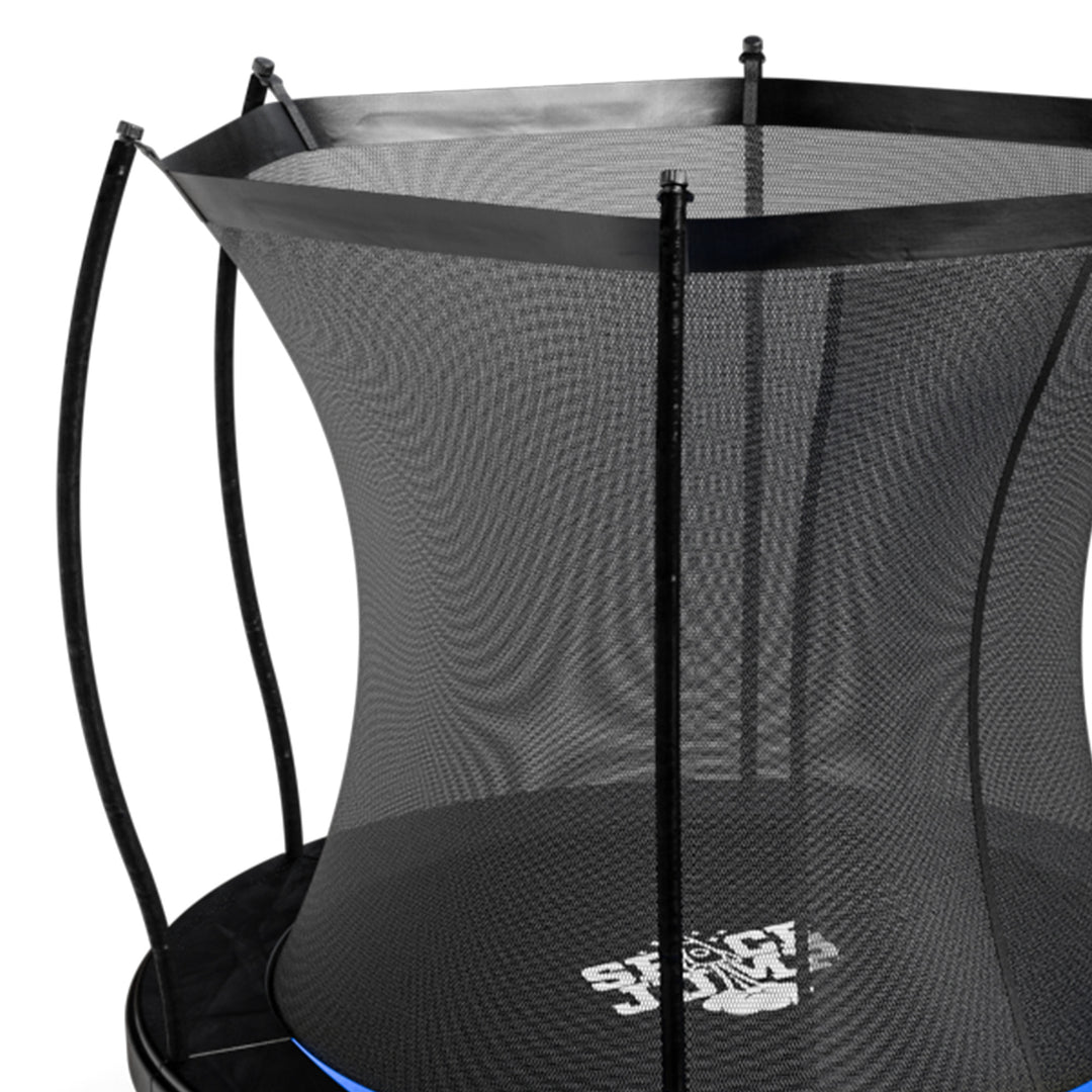 SpaceJump Lunar 8' Trampoline, Outdoor Bouncer with Net and Eclipse Sun Shade