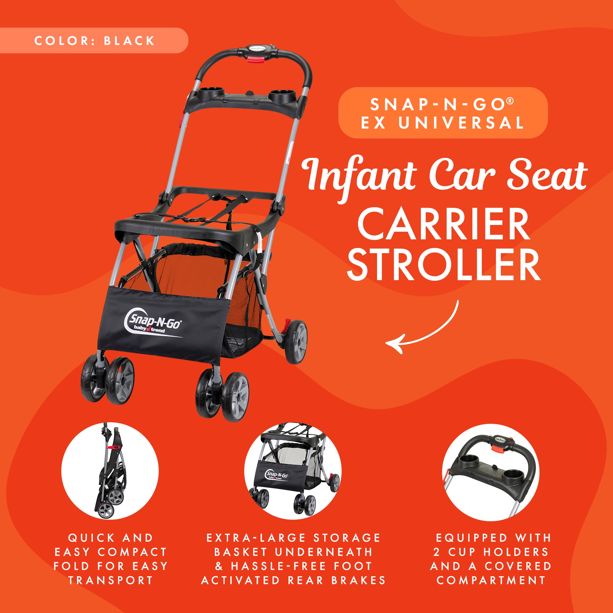 Baby Trend Snap N Go EX Universal Infant Car Seat Carrier Frame | SG13105 - VMInnovations