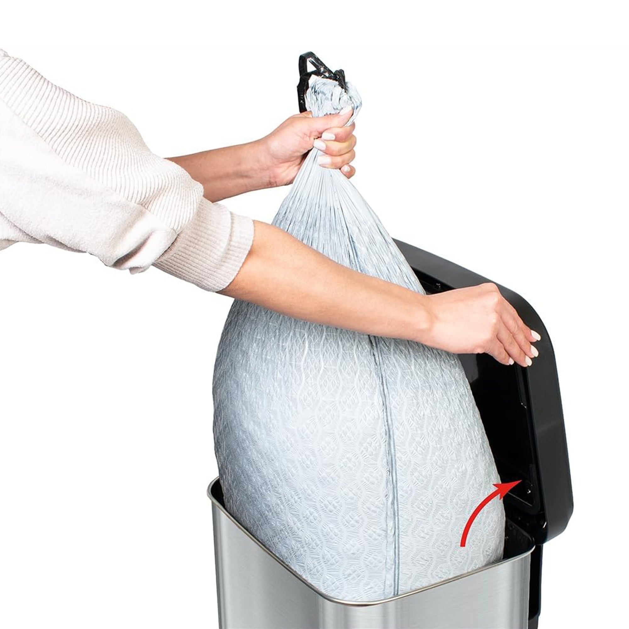 Glad Step Trash Can, Soft Close Lid Bin w/Odor Protection, 20 Gal (Used)