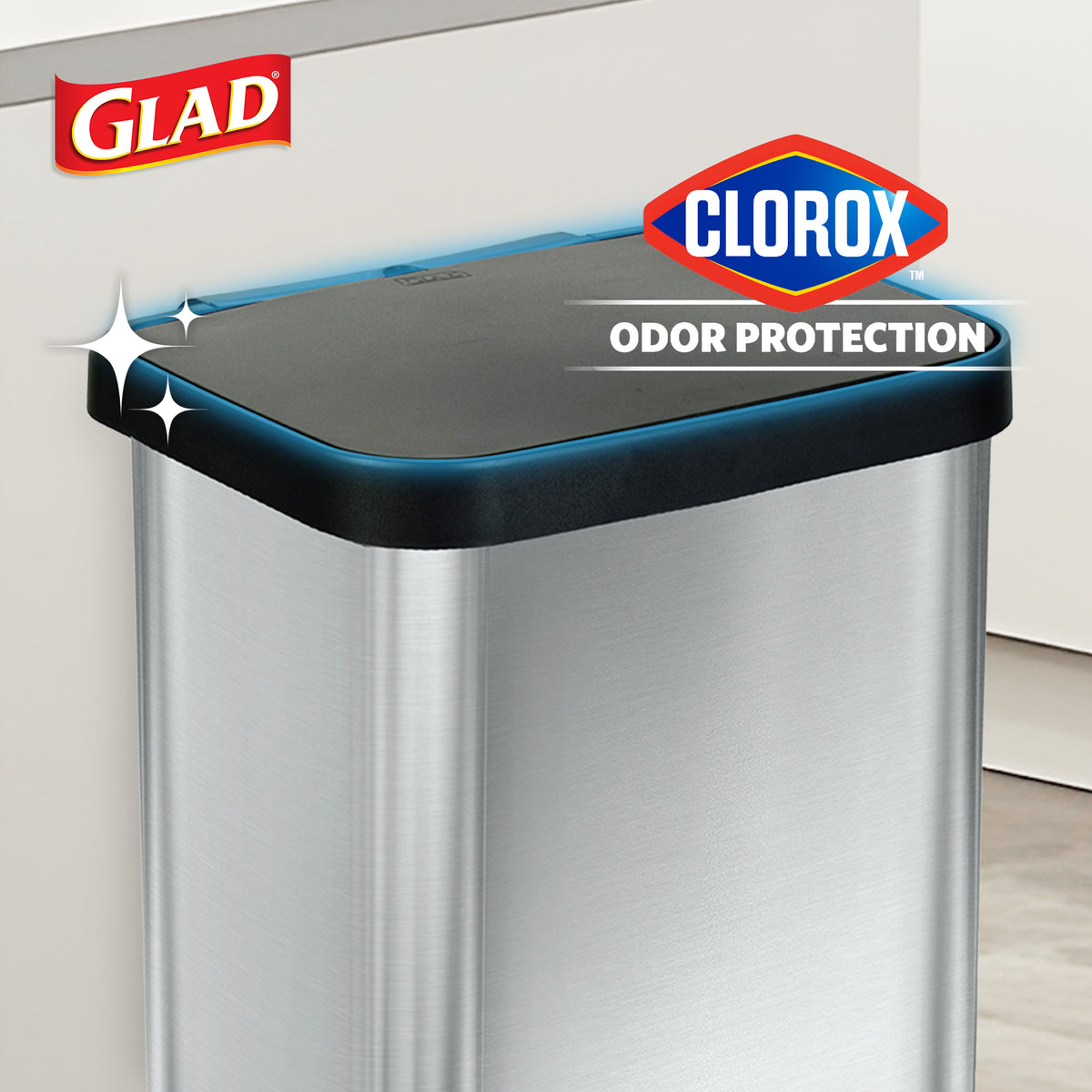 Glad Step Trash Can, Soft Close Lid Bin with Odor Protection, 20 Gal (Used) - VMInnovations