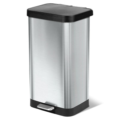 Glad Step Trash Can, Soft Close Lid Bin with Odor Protection, 20 Gal (Open Box) - VMInnovations