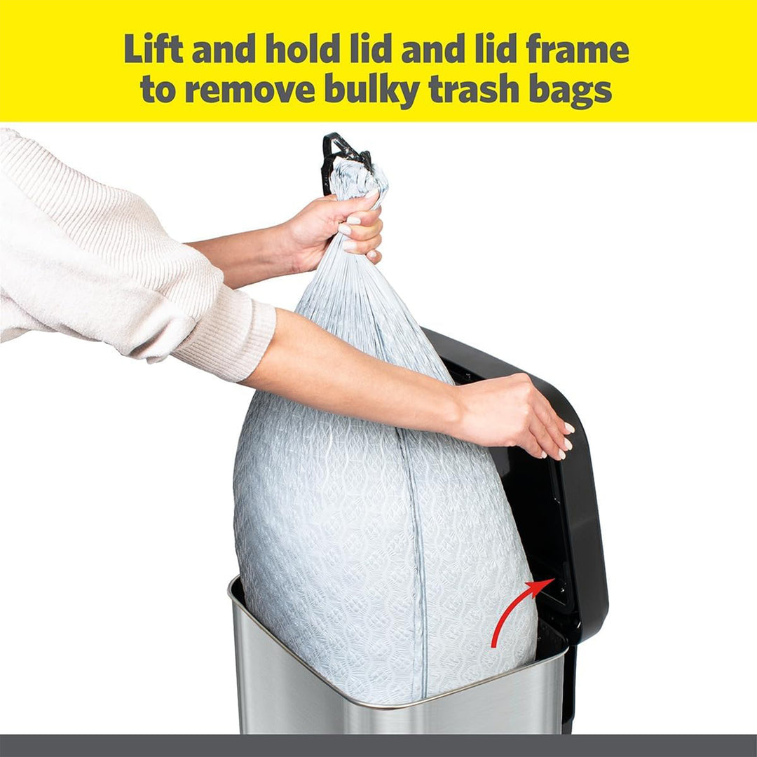 Glad Step Trash Can, Soft Close Lid Bin w/Odor Protection, 20 Gal (Used)