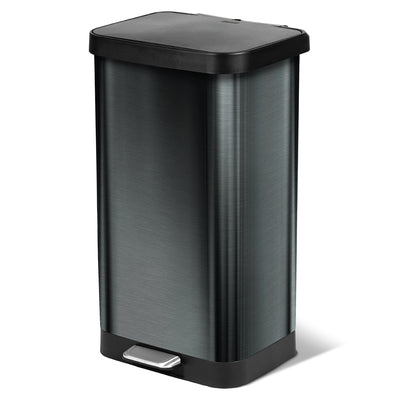 Glad Step Trash Can, Soft Close Lid Bin w/Odor Protection, 20 Gallon (Used)