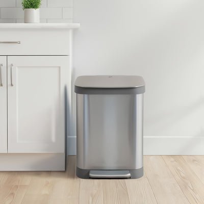 Glad Step Trash Can, Series 2 Soft Close Bin with Odor Protection (Open Box)