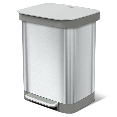 Glad Step Trash Can, Series 2 Soft Close Bin with Odor Protection, 13 Gal (Used) - VMInnovations