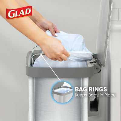 Glad Step Trash Can, Series 2 Soft Close Bin w/Odor Protection, 20 Gal(Open Box)