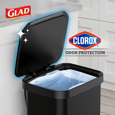 Glad Step Trash Can, Series 2 Soft Close Bin with Odor Protection, 13 Gal (Used)
