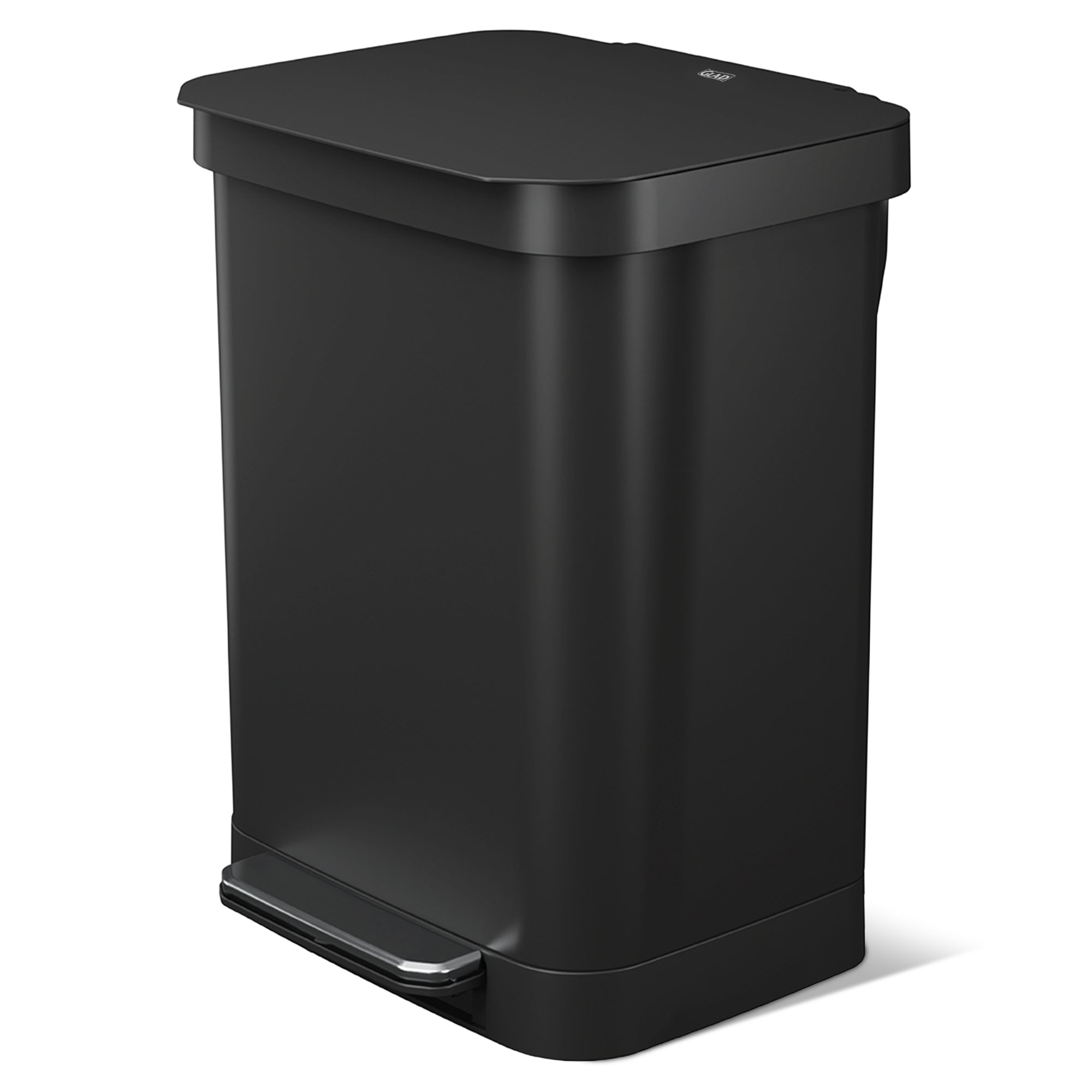 Glad Step Trash Can, Series 2 Soft Close Bin with Odor Protection, 13 Gal (Used)