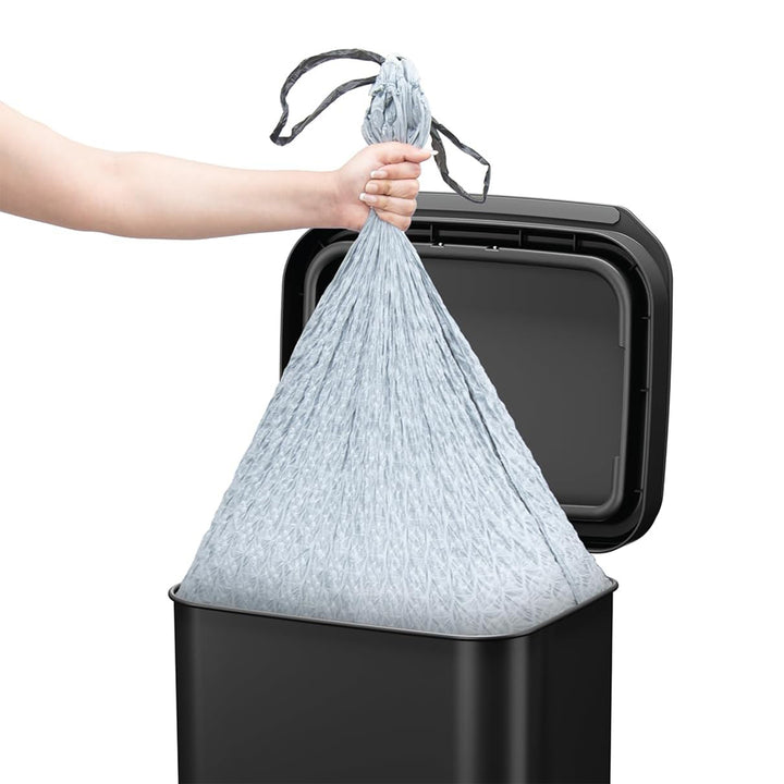 Glad Step Trash Can, Series 2 Soft Close Bin with Odor Protection, 13 Gal, Black