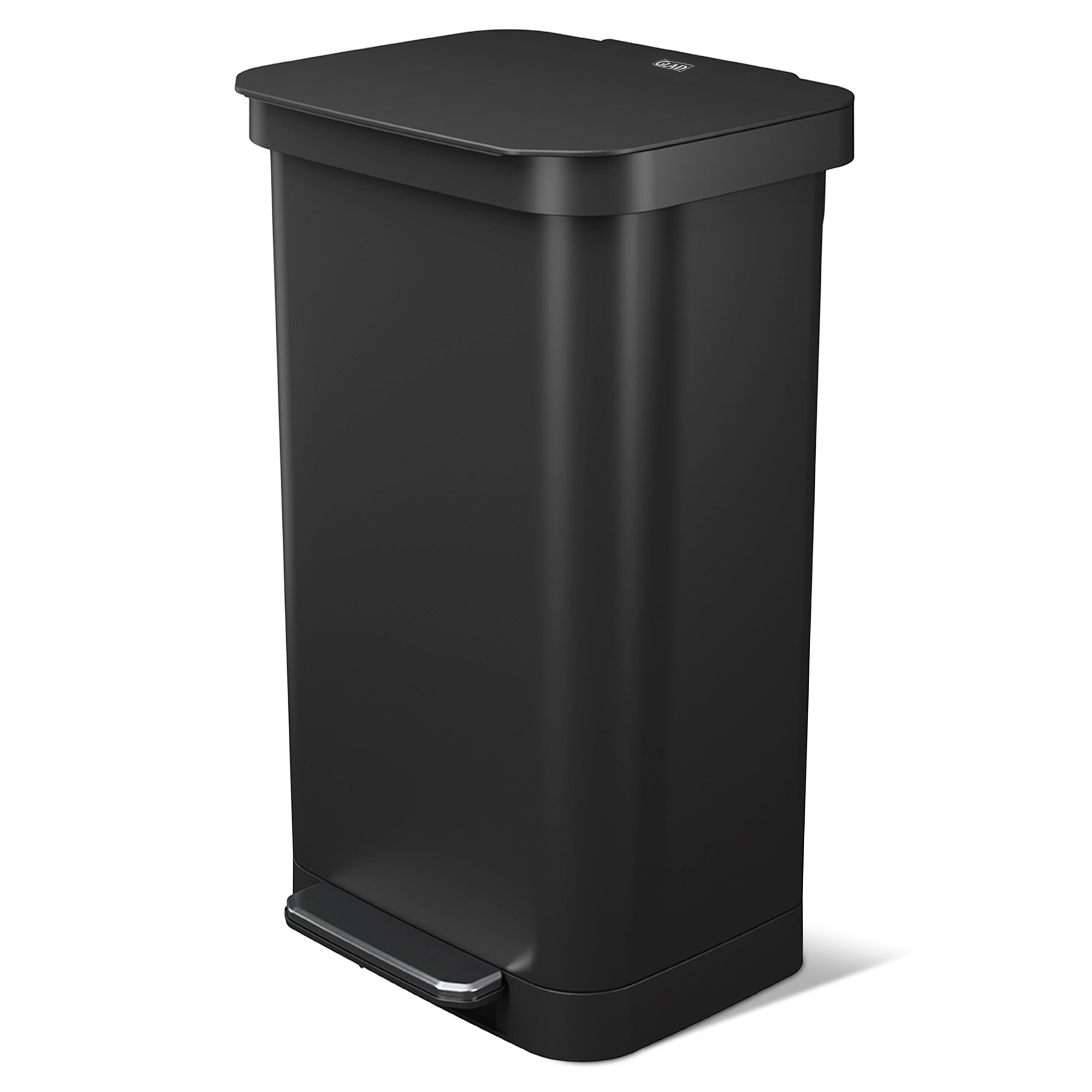 Glad Step Trash Can, Series 2 Soft Close Bin with Odor Protection, 20 Gal, Black (Used)