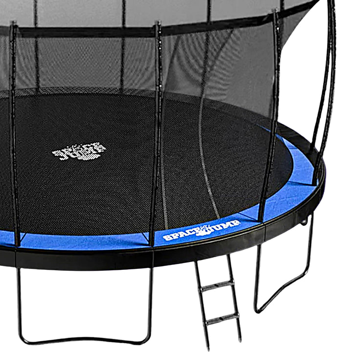 SpaceJump Lunar 14' Trampoline, Outdoor Ultimate Set with Slide, Hoop & Sprayer