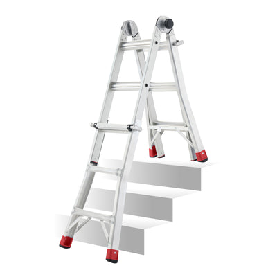 Lift Ladders 14 Foot Reach Multi Position Aluminum Step Ladder, 300 lb Capacity (Open Box)