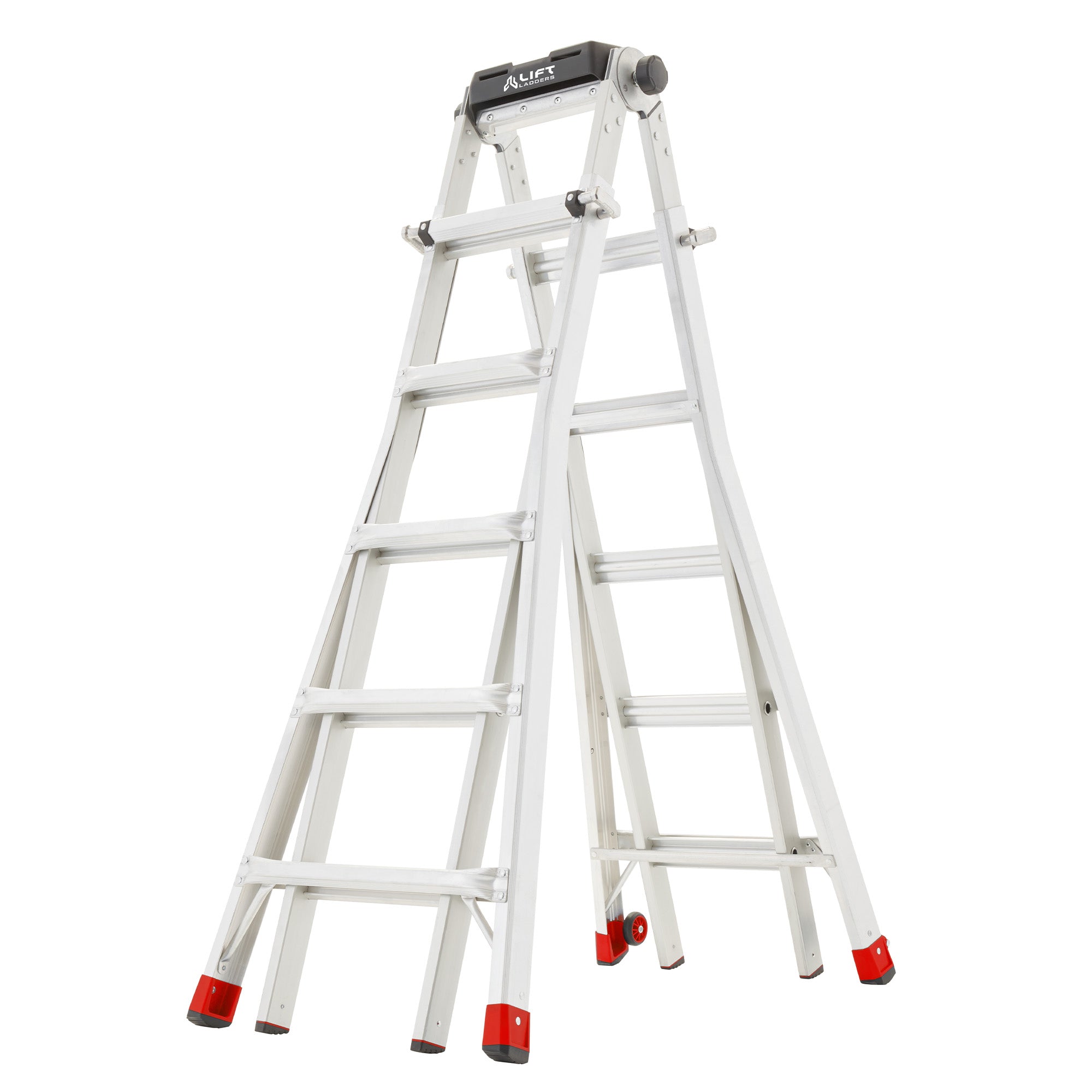 Lift Ladders 23 Foot Reach Multi Position Aluminum Step Ladder, 300 lb(Open Box)