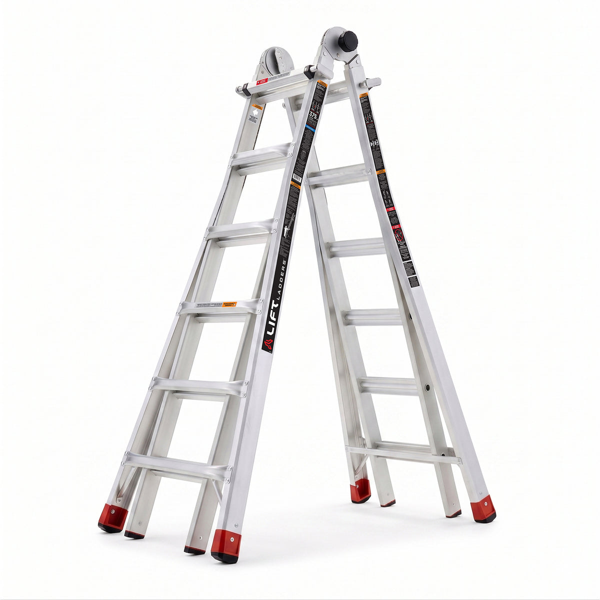 Lift Ladders 26 Foot Reach Multi Position Aluminum Step Ladder, 300lb (Open Box)