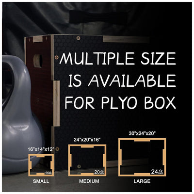Fitvids 24" x 20" x 16" Wooden Plyometric Box Non-Slip Jump Platform (Open Box)