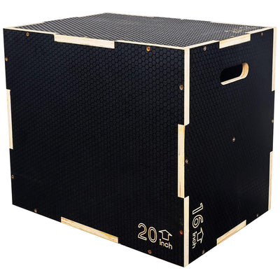 Fitvids 24" x 20" x 16" Wooden Plyometric Box Non-Slip Jump Platform (Open Box)