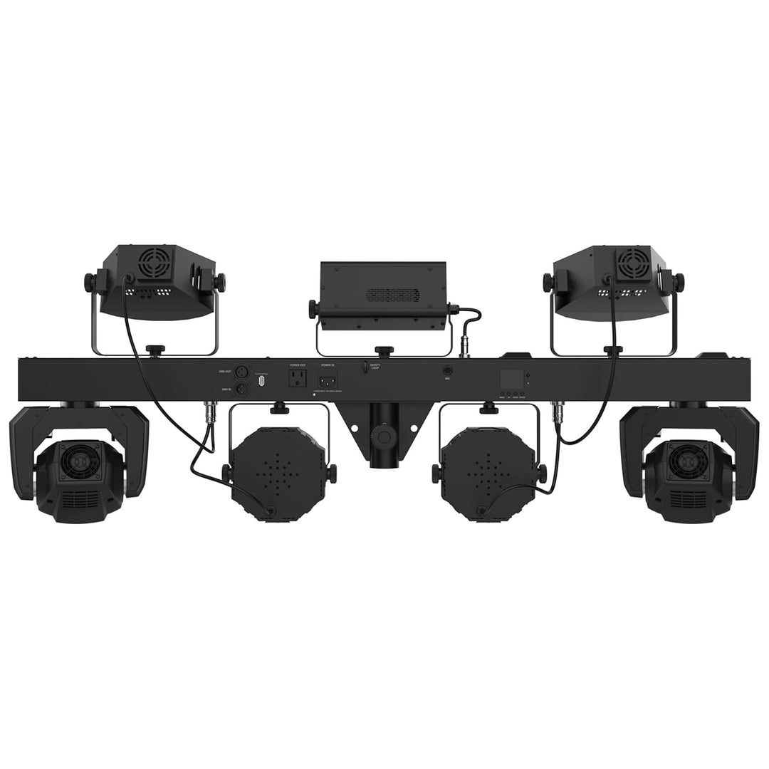 CHAUVET DJ 5-in-1 LED Lighting System on Single Bar Compatible with ILS, Black