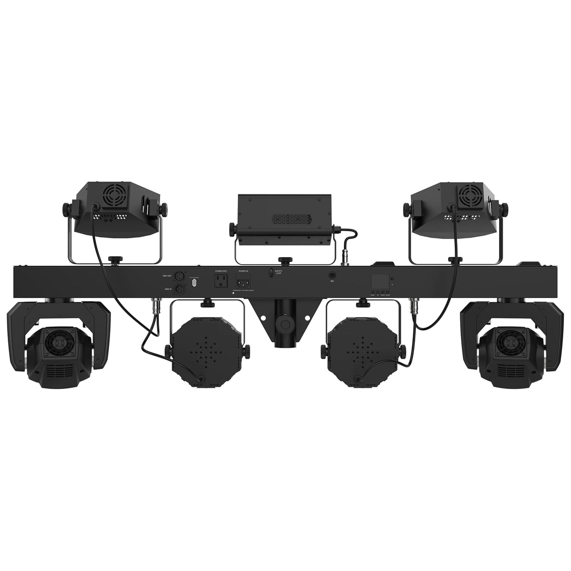 CHAUVET DJ 5-in-1 LED Lighting System on Single Bar Compatible with ILS, Black - VMInnovations