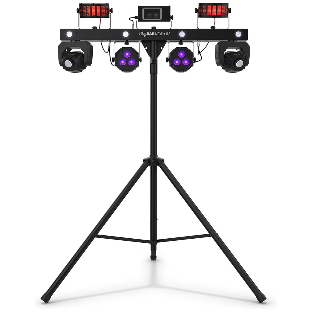 CHAUVET DJ 5-in-1 LED Lighting System on Single Bar Compatible with ILS, Black