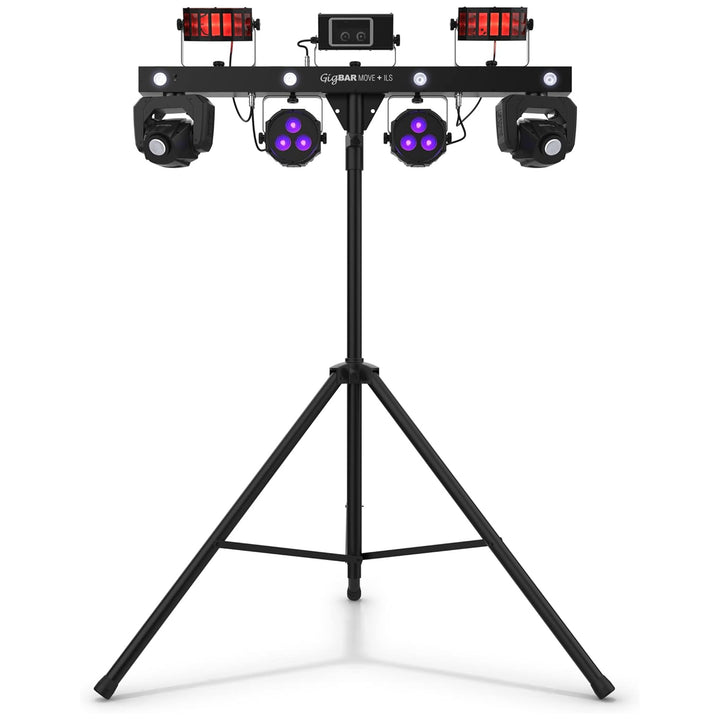 CHAUVET DJ 5-in-1 LED Lighting System on Single Bar Compatible with ILS, Black