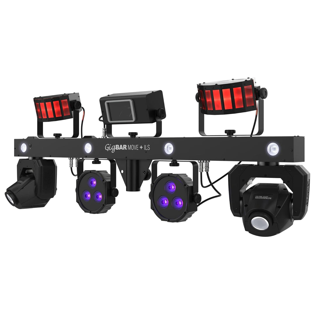 CHAUVET DJ 5-in-1 LED Lighting System on Single Bar Compatible with ILS, Black