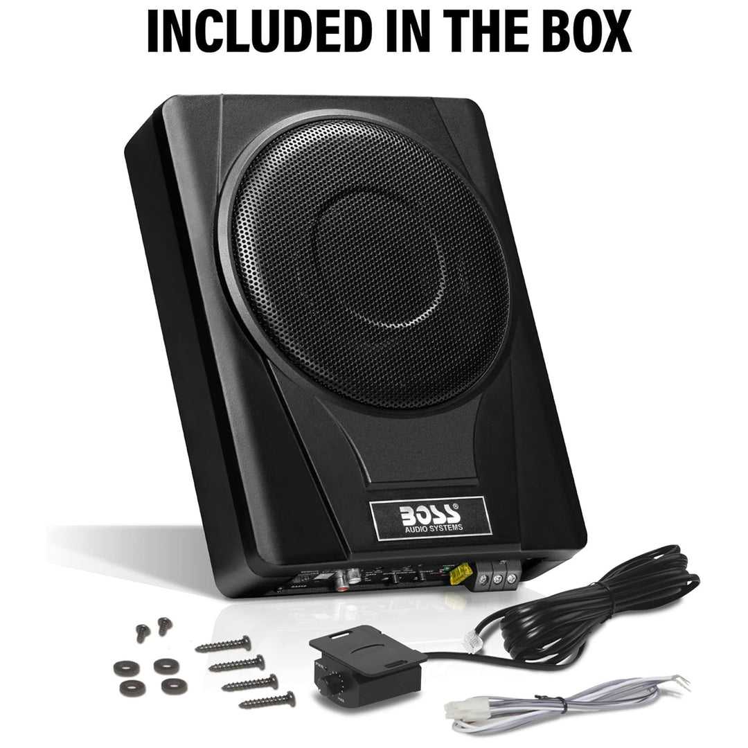 BOSS Audio 8" Under Seat Car Subwoofer 800W Power for Trucks and Cars, BASS8 - VMInnovations